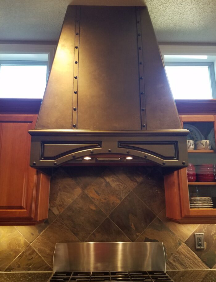 After photo of transformed kitchen hood